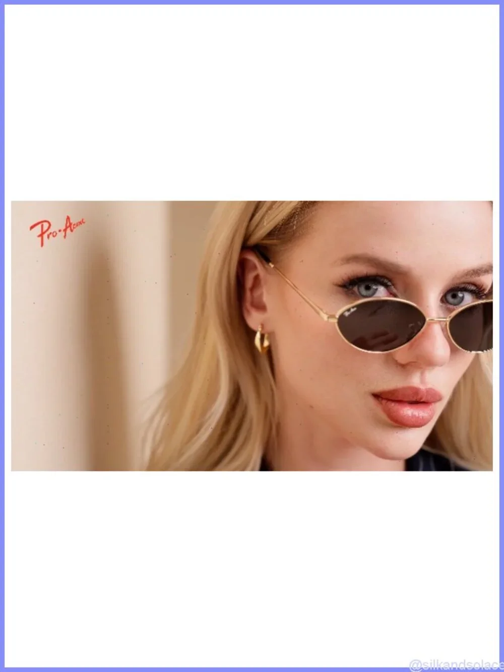 Retro Oval Small Cat Eye Polarized Sunglasses Slim Metal Full Frame